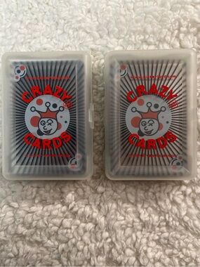 Kikkerland Designer Pieter Woudt PVC Waterproof "Crazy Cards" Set of 2 Decks